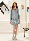 Lace Edge Stylish Hood Sweatshirt