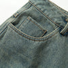 Quilt Fade Casual Denim Shorts