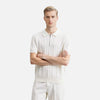Sleeve Short Zipper Half Knitted Flexible T-Shirt