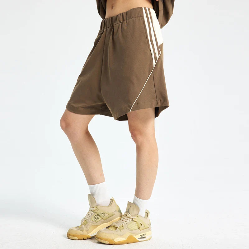Quilt Stripe Oversized Shorts