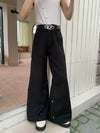 Button Decon Wide-Leg