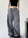 Vintage Wide Leg Jogger, model üzerinde — Navra Wear