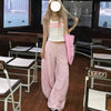 Star Print Straight Trousers
