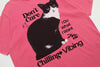 Chilling Nine-Lives Illustrated T-Shirt