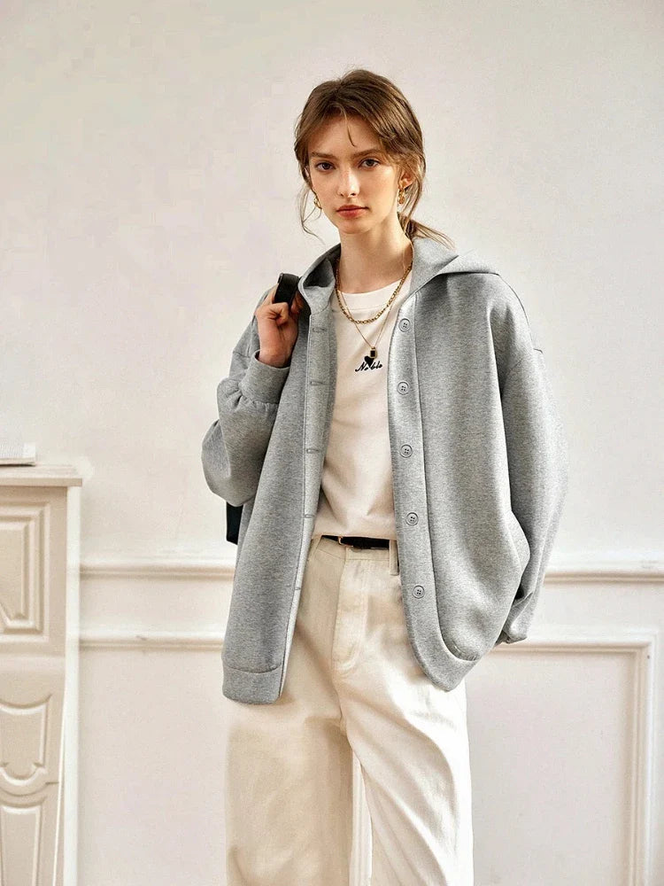Knit Drop Casual Street Hood