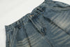 Vintage Yıkanmış Yırtık Detaylı İspanyol Paça Jean Pantolon, kombin görünüm — Navra Wear