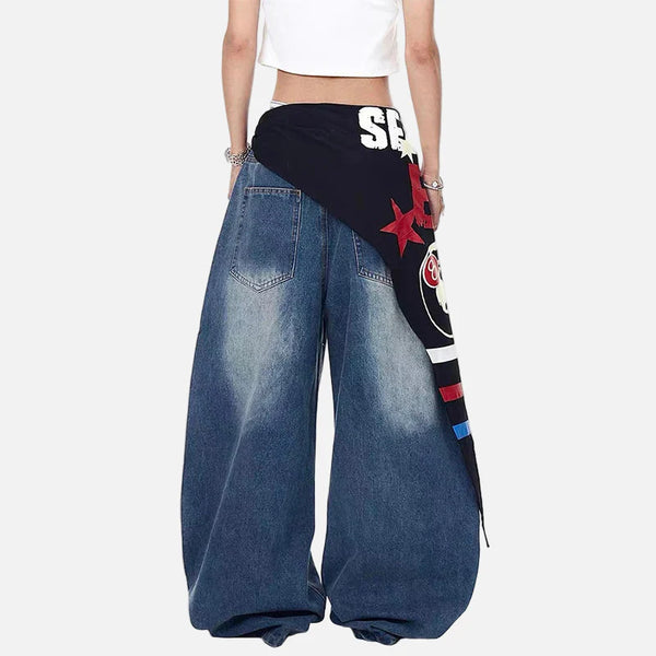 Metro Relaxed Urban Beat Bell Leg Denim alternatif görünüm