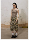 Heritage Leaf Woodland Casual Summer Denim Shorts