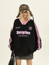 Dual Tone V-Neck Sweatshirt
