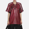 Stars-Spangled Heat-Wave Short-Sleeved Leather T-Shirt