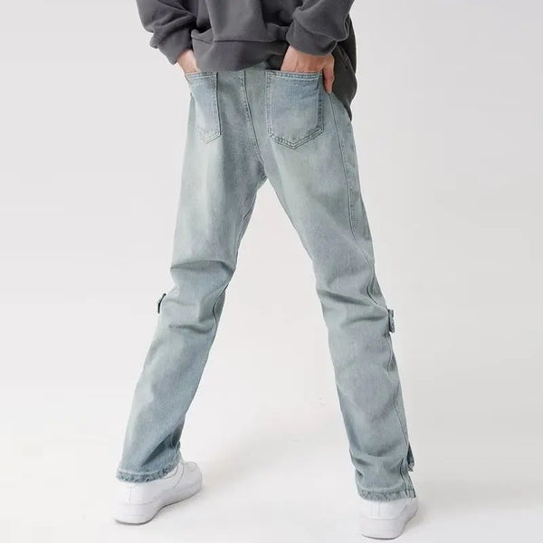 2000s Metro Heritage Cyber Blue Relaxed Denim alternatif görünüm