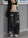 Sleek 2000s Japanese Stellar Stitched Denim