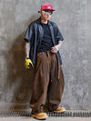 Brown Faded Easy Cut Wide Denim