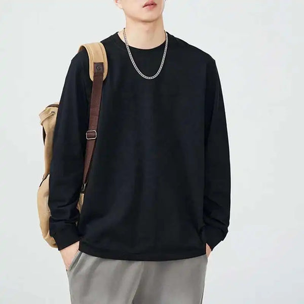 Breezy-Cut Long Sleeve Clean-Tone T-Shirt