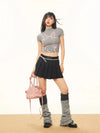 Vintage Crop Tişört, stil görünüm — Navra Wear