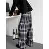 Plaid Ease Wide-Leg