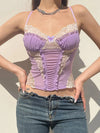 Millennium Lace Sheer Cropped Top