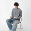 Neck Crew Knit Cozy Long Sleeve T-Shirt