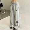 Wide Leg Yıldız Baskılı Jogger, arka görünüm — Navra Wear