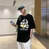 Ventilated Pattern Print Relaxed Boxy-Fit T-Shirt