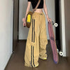 Kadın Wide Leg Çizgili Jogger, arka görünüm — Navra Wear