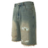 Quilt Fade Casual Denim Shorts