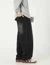 Yıkanmış Baggy Ekose Jean Pantolon, stil görünüm — Navra Wear