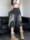 Women Western Style Timeless Ombre Denim Shorts