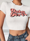 Pink Digital-Age Aesthetic Slim Fit Crop Top