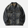 Raw Neckline Relaxed Denim Jacket