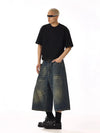 Heritage Modern Faded Easy Cut Denim Shorts