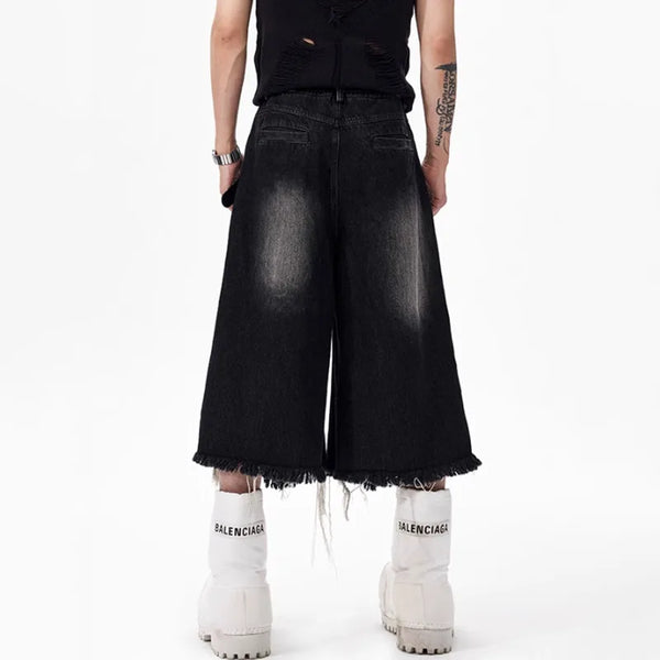 Metro Broken Hole Denim Shorts alternatif görünüm