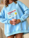 Kadın Oversize Bisiklet Yaka Sweatshirt, stil görünüm — Navra Wear