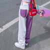 Modern Irregular Purple Mosaic Denim