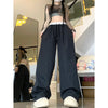 Vintage Wide Leg Ekose Jogger, arka görünüm — Navra Wear