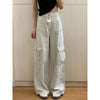 Sleek Metro Beige High Waisted Utility Denim