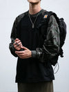 Camo Sleeve Relaxed Sweatshirt