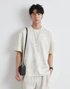 Versatile Laid-Back Off-Duty Round Neck T-Shirt