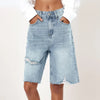 Fringe Rise Women's Denim Shorts