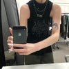 Black Noir-Edge Tank Cyber Millennium Top