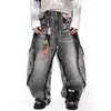Men Classic Cut Burr Mosaic Relaxed Denim
