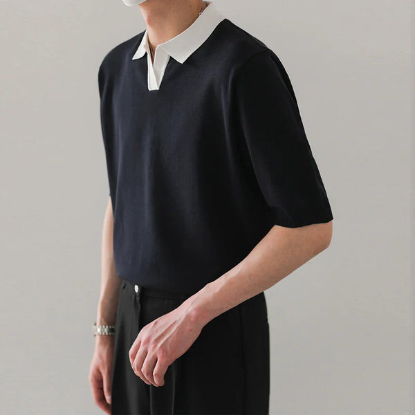 Heritage Prestige Air-Light V-Neck Placket-Neck T-Shirt alternatif görünüm