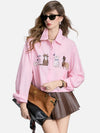 Whiskers Embroidery Relaxed Long Top