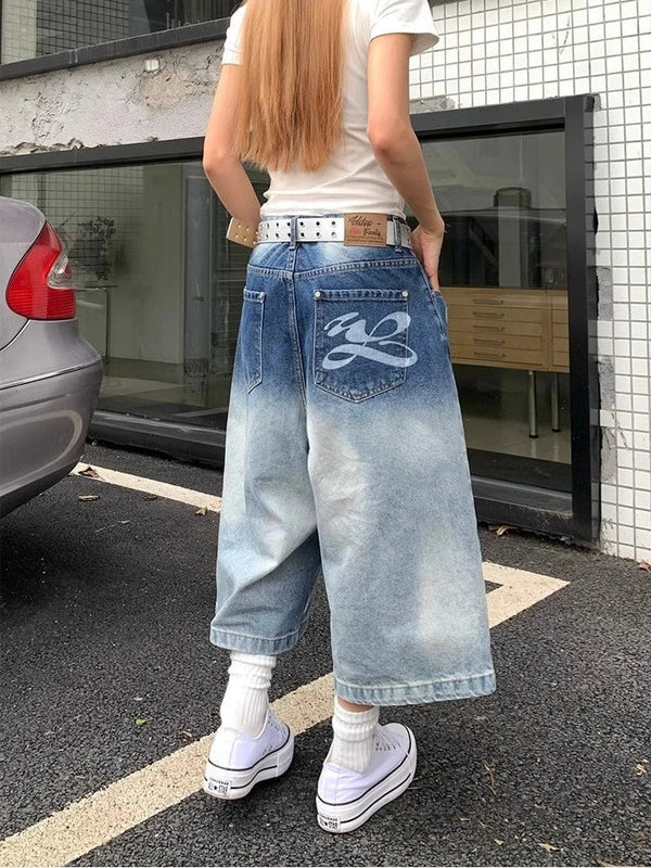 2000s Metro High-Rise Torn Denim Shorts alternatif görünüm