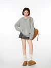 Classic Comfort Cozy Knitted Sweatshirt
