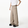 Khaki Suit Loose Wide-Leg