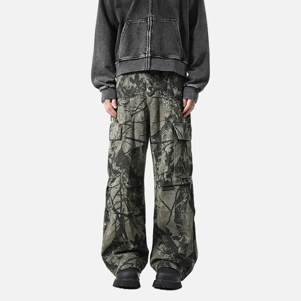 2000s Leaf Print Woodland Casual Pants