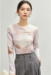 Chic Mesh Long Sleeve T-Shirt