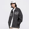 Graphic Washed Denim Jacket