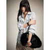 Cobalt Check Fringe Long Sleeve Shirt